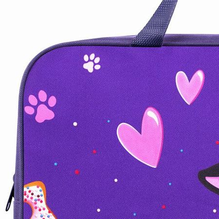 Папка на молнии с ручками BRAUBERG KIDS А4, 1 отделение, полиэстер, 80 мм, "Sweet cheeks", 272120 