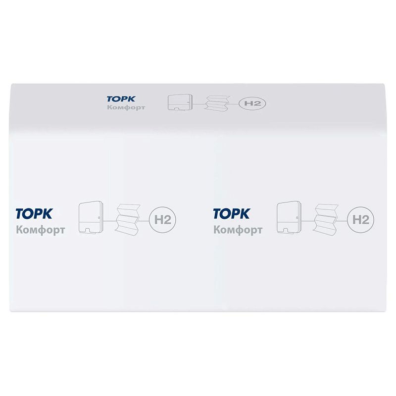 Полотенца бумажные лист. Tork "Advanced" (Z-сл)(Н2), 2-слойные, 190л/пач., 21,3*22,5 см, белые 