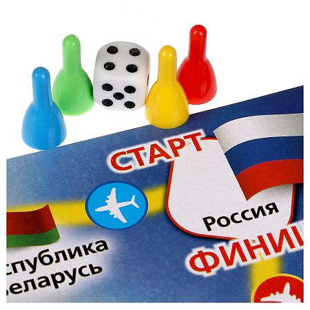 Игра настольная Умные игры "Ходилка. Флаги мира", картонная коробка 