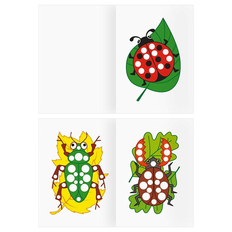 УЦЕНКА - Раскраска пальчиковая А5, 8 стр., ТРИ СОВЫ "Рисуем пальчиками. Выпуск 1" (осн 363251)