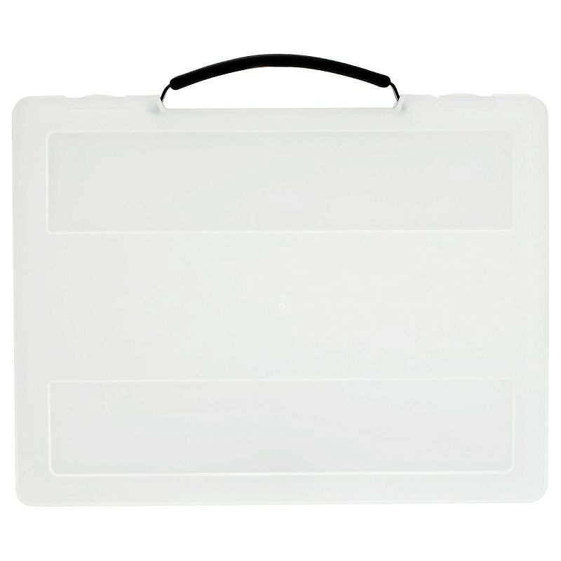 Портфель СТАММ с выдвижной ручкой, 270*350*45мм, прозрачный 