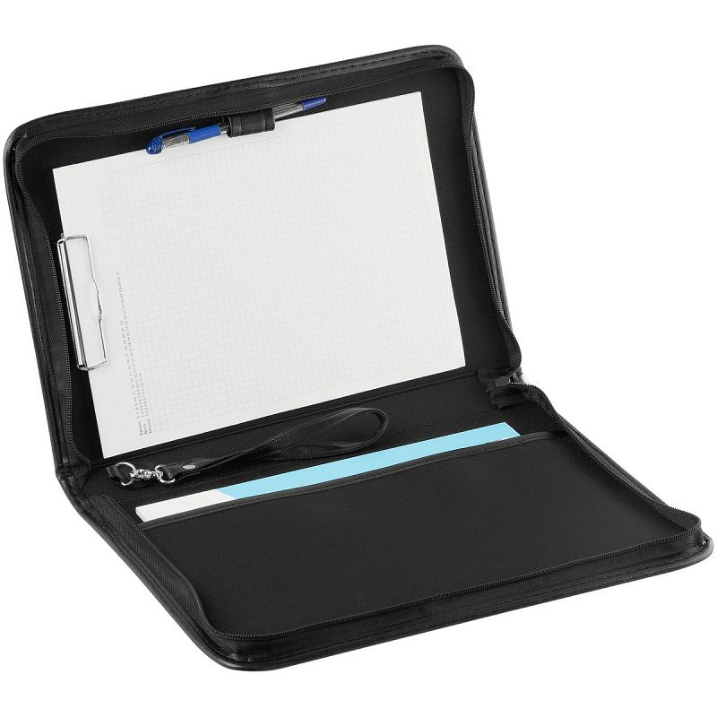 Папка деловая OfficeSpace "Hannover" кожзам, на молнии, ручка-петля, зажим для бумаг 