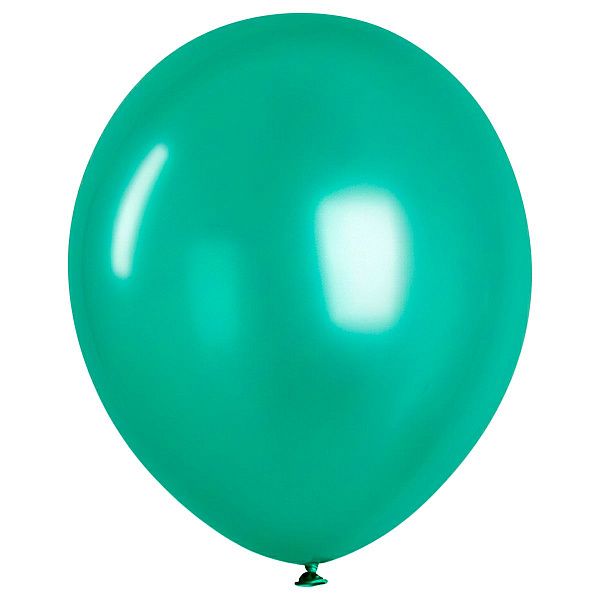 Воздушные шары,  50шт., М12/30см, MESHU, металлик, зеленый