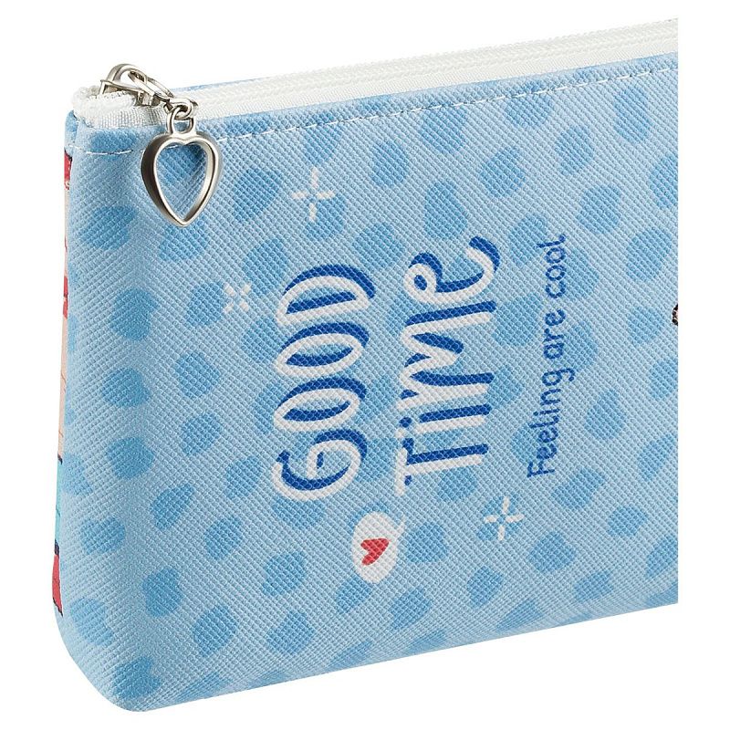 Пенал мягкий 200*85*30 MESHU "Good time blue", искусственная кожа 