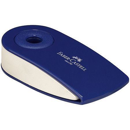 Ластик Faber-Castell "Sleeve Mini", прямоугольный, 54*25*13мм, красный/синий пластиковый футляр 