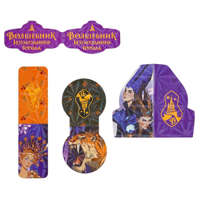 Закладки магнитные для книг, 4шт., Мульти-Пульти "Волшебник изумрудного города" 