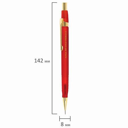 Карандаш механический 0,5 мм, MUNHWA "MP Gold Trima", ластик, корпус ассорти, BMPG05 
