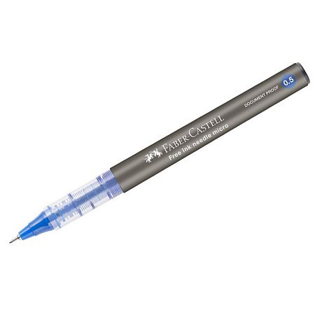 Ручка-роллер Faber-Castell "Free Ink Needle" синяя, 0,5мм, одноразовая 