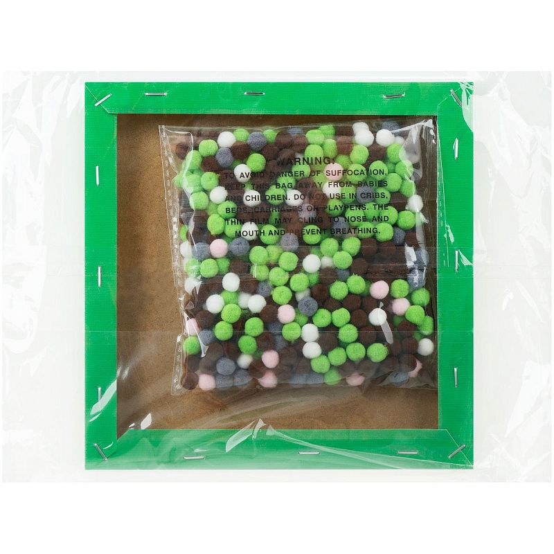 Аппликация помпонами ТРИ СОВЫ "Мишка", 20*20см на подрамнике, картонная коробка