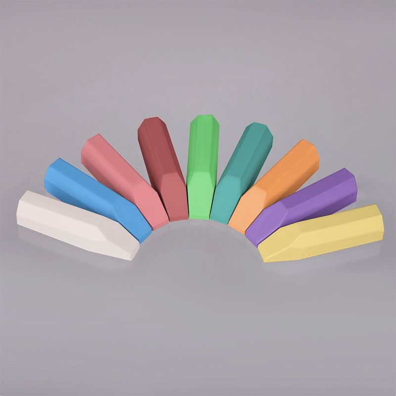 Мелки для асфальта Гамма "Малыш", цветные, 20шт., 9 интенсив. цв., пластиковое ведро 