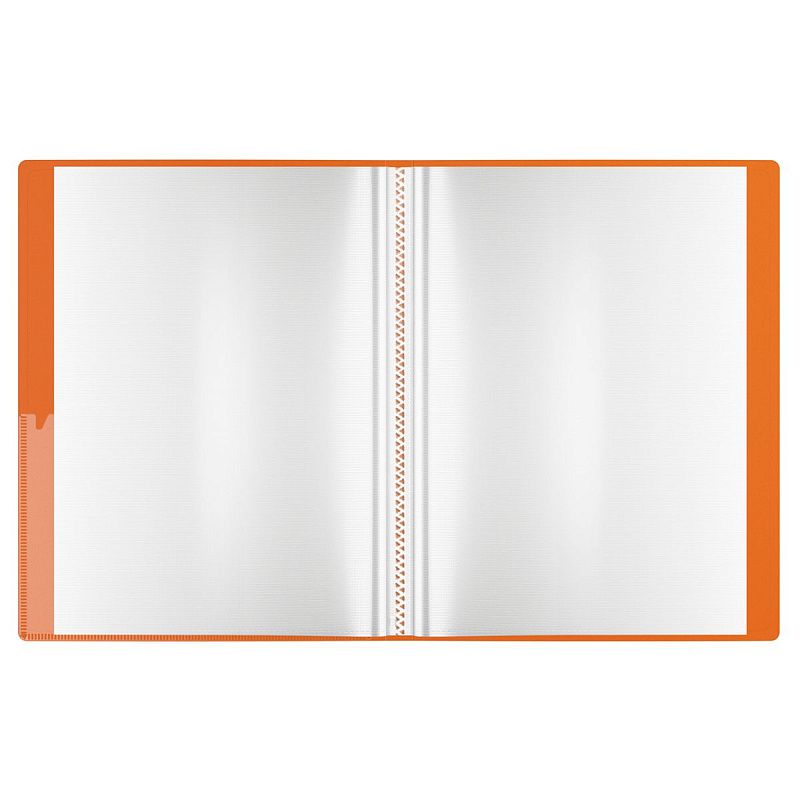 Папка с 20 вкладышами Berlingo "Soft Touch Pro", 17мм, 700мкм, с внутр. карманом, бирюзовая, внутр. оранжевая, софт-тач 