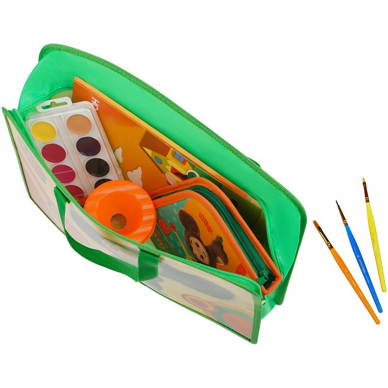 Папка с ручками А4 Мульти-Пульти "Чебурашка", пластик, на молнии, 75мм 