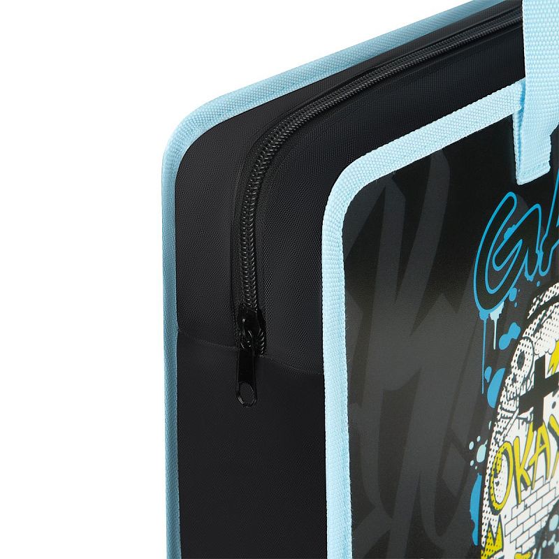 Папка с ручками А4 ArtSpace "Gamer", пластик, на молнии, 70мм 