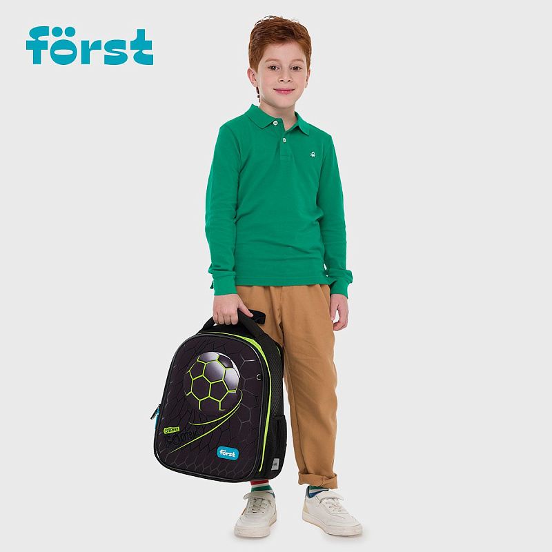 Ранец Först F-Top облегченный "Street Football" 36*28*15см, 2 отделения, 2 кармана, анатомическая спинка 