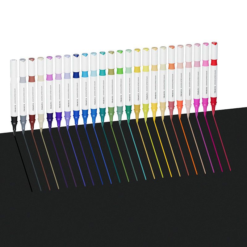 Маркеры акриловые Гамма "Классические", двухцветные, 24шт., 48 цв., пластик.бокс