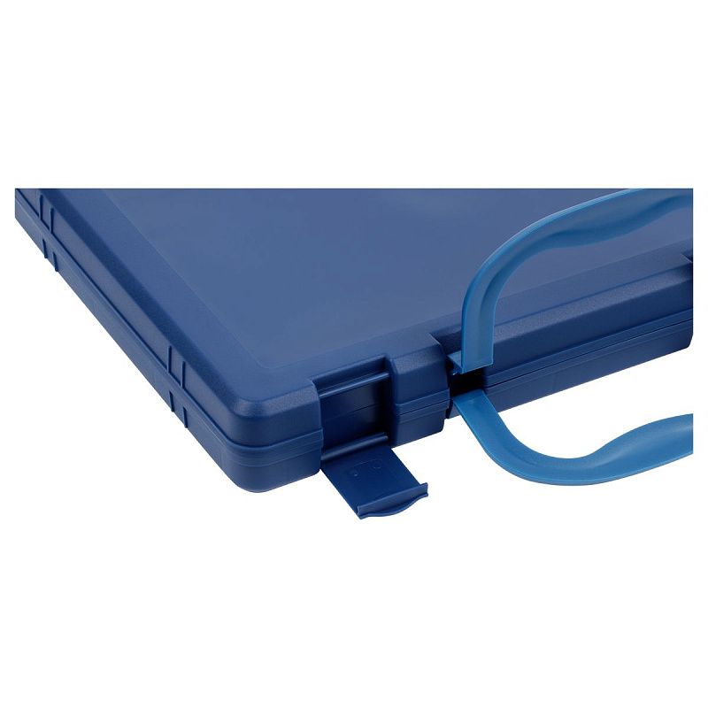 Портфель-кейс 1 отделение СТАММ, А4, 275*375*57мм, на защелках, синий 