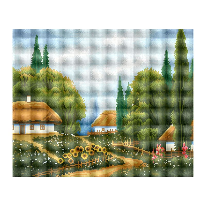 Алмазная мозаика ТРИ СОВЫ "Лето", 40*50см, холст, картонная коробка с пластиковой ручкой