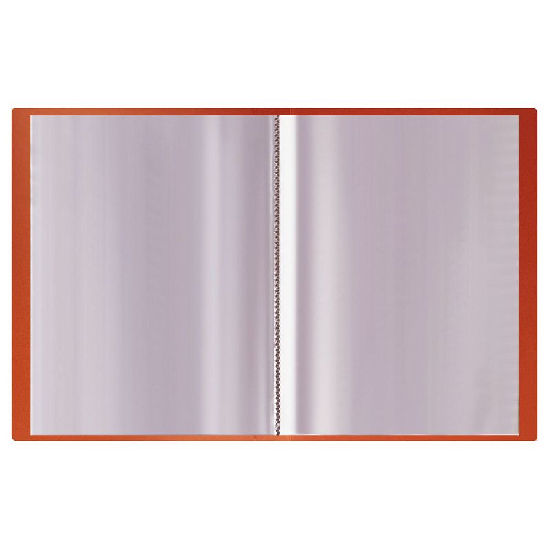 Папка с 20 вкладышами СТАММ "Сияние" А4, 14мм, 700мкм, пластик, оранжевый 