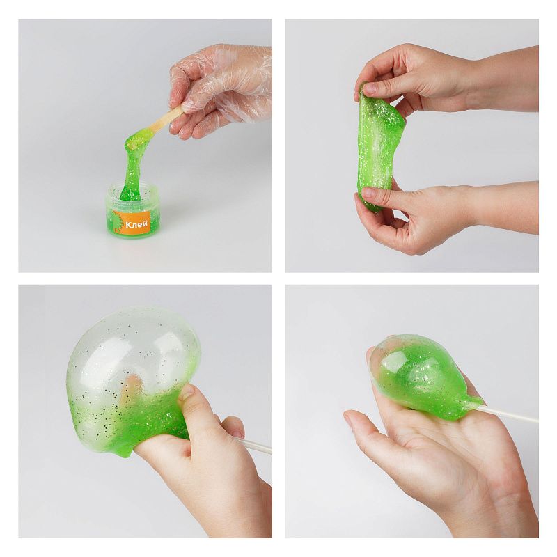 Набор для создания слаймов 3 в 1 ТРИ СОВЫ Slime party "Котмическая галактика", светится в темноте, с орбизами, с блестками, аромат кола, картонная кор