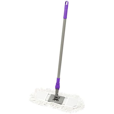 Швабра-рамка OfficeClean Professional, телеск. ручка из нерж. стали 125см, насадка МОП хлопок 40см