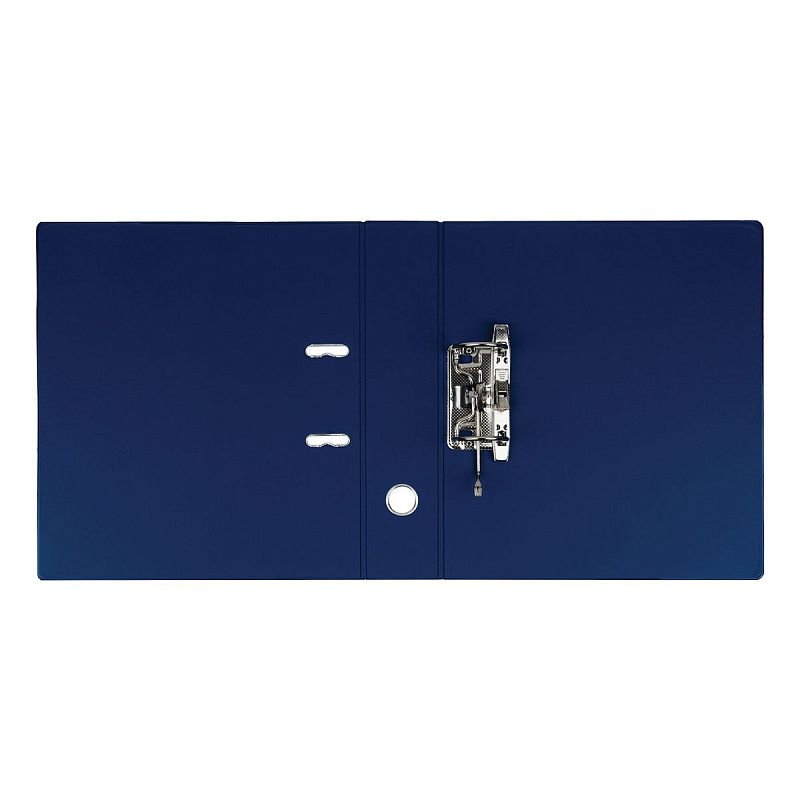 Папка-регистратор OfficeSpace, 70мм, ПВХ, с карманом на корешке, синяя 