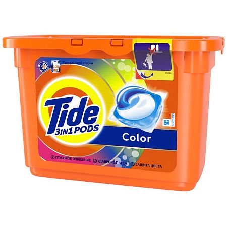 Капсулы для машинной стирки Tide "Color", 15шт.*24,8г (ПОД ЗАКАЗ) 
