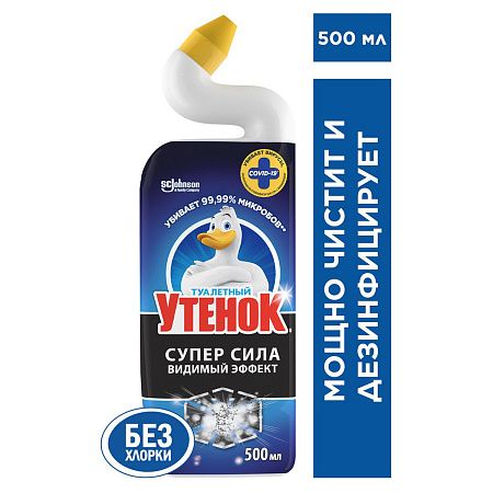 Средство для туалета Туалетный утенок "Супер сила. Видимый эффект", 500мл 