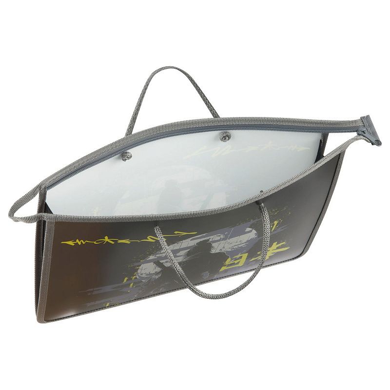 Папка с ручками А4 ArtSpace "Samurai", пластик, на молнии, 45мм 