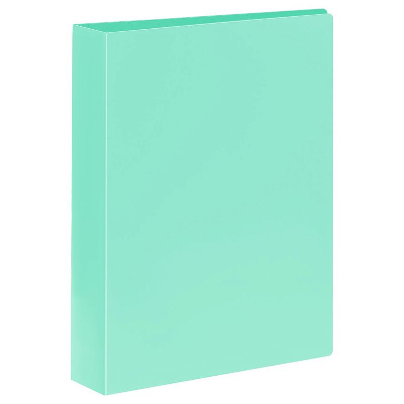 Папка на 4 кольцах СТАММ А4, 40мм, 500мкм, пластик, пастель, мятная