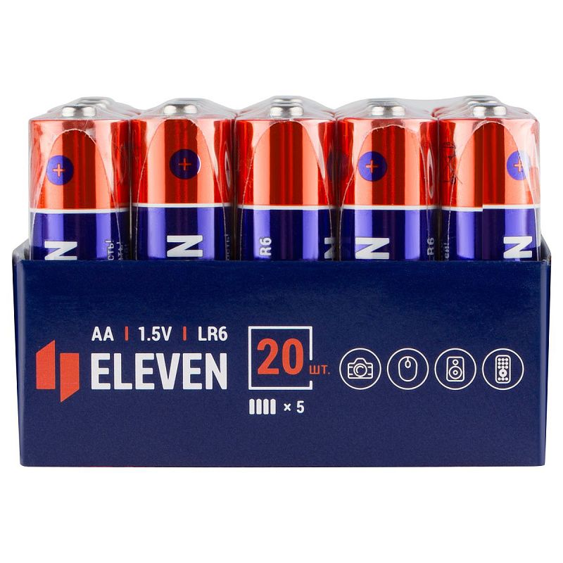 Батарейка Eleven AA (LR6) алкалиновая, OS20