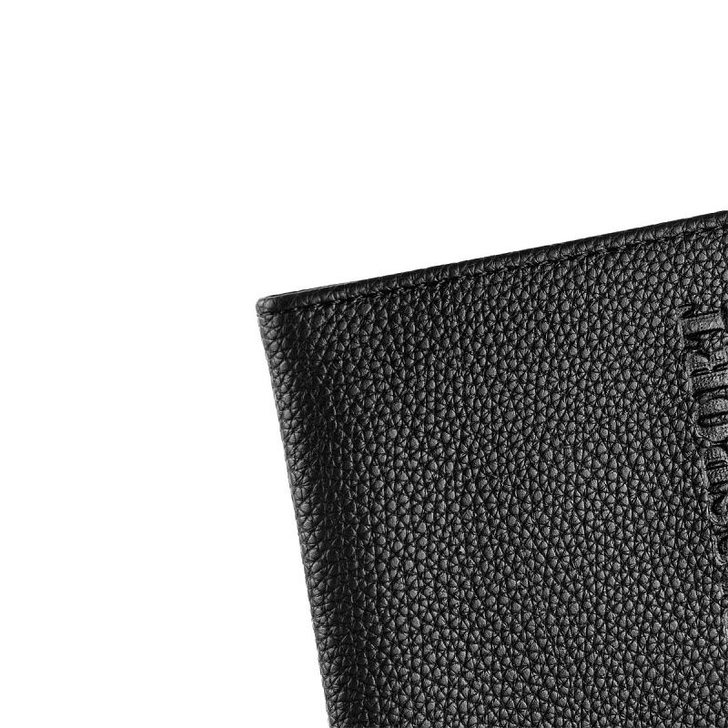 Обложка для паспорта OfficeSpace экокожа, текстура Флоттер, тиснение "PASSPORT", подклад текстиль, черный 