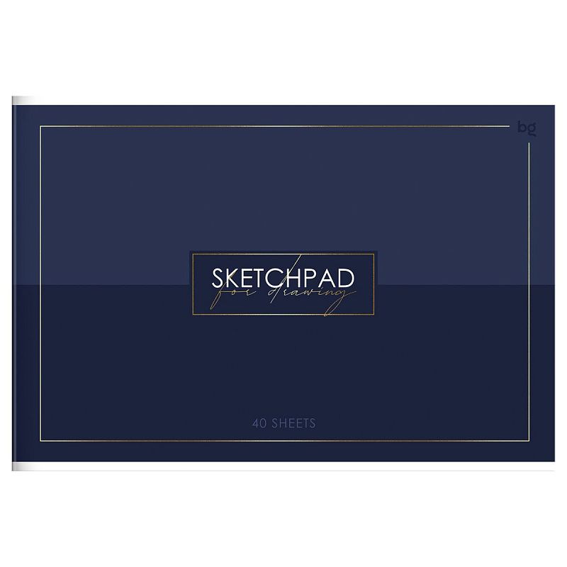 Альбом для рисования 40л., А4, на скрепке BG "Minimal", тиснение фольгой