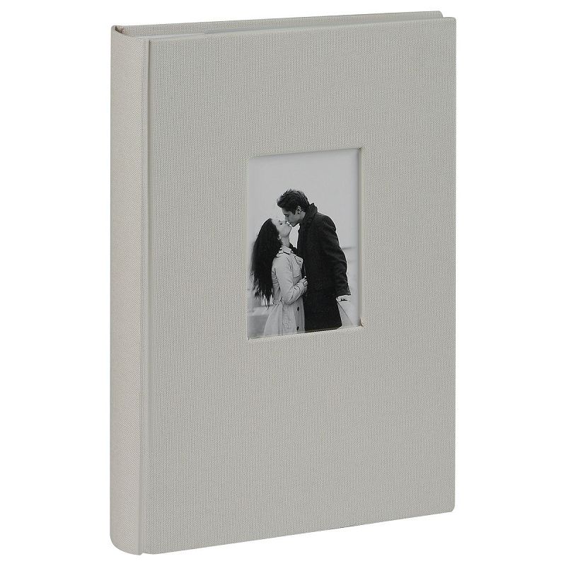 Фотоальбом 300 фото 10*15см, ArtSpace "Gray", бумажные страницы, ткань с окном