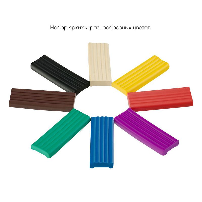 Пластилин Гамма "Юный художник" NEW, 08 цветов, 112г, со стеком, картон. упаковка