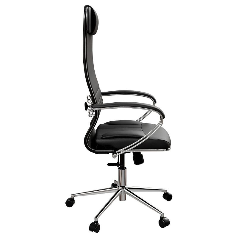 Кресло  руководителя Метта "ErgoLife" Set 6, кожа Extra черная,  синхромеханизм качания, (.116/Synchro052), 55E.16.1.403