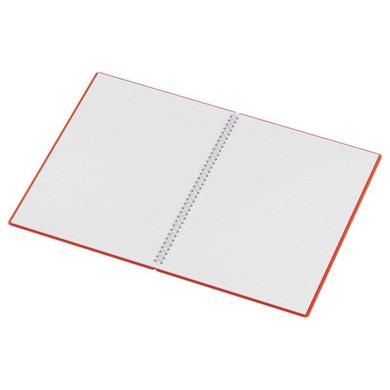 Тетрадь 48л., А4 клетка на гребне BG "Base", пластиковая обложка, красный
