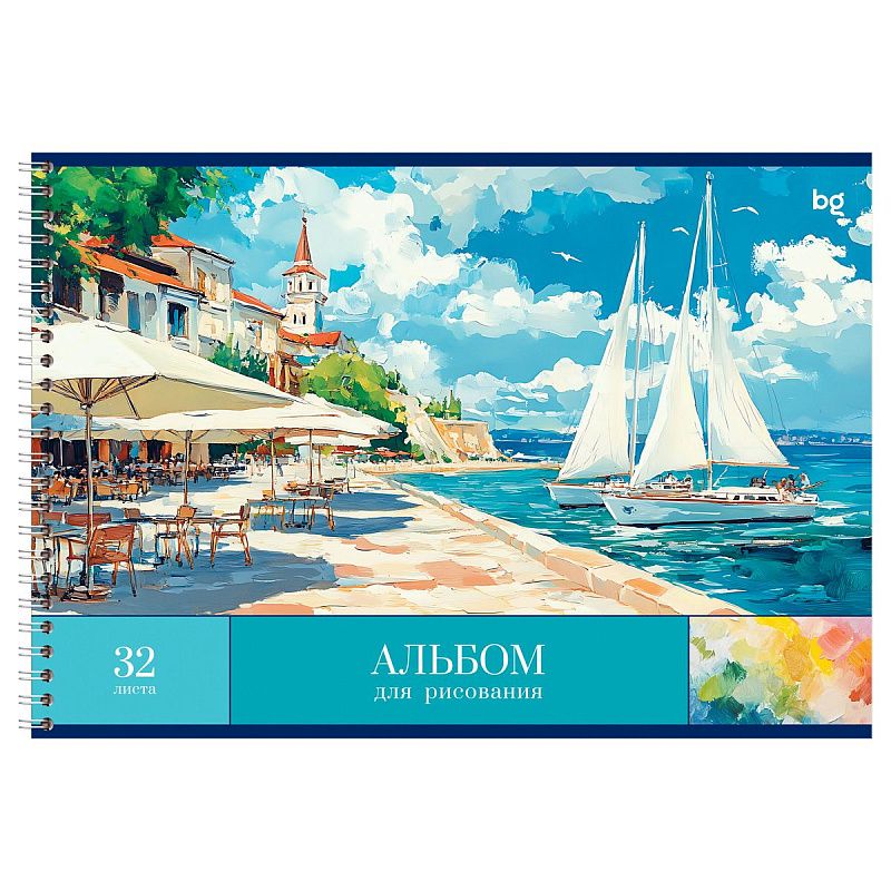 Альбом для рисования 32л., А4, на гребне BG "Пейзажи"