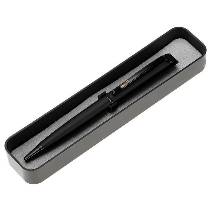 Ручка шариковая Luxor "Darc Knight" синяя, 0,7мм, корпус черный, поворотный механизм, футляр 