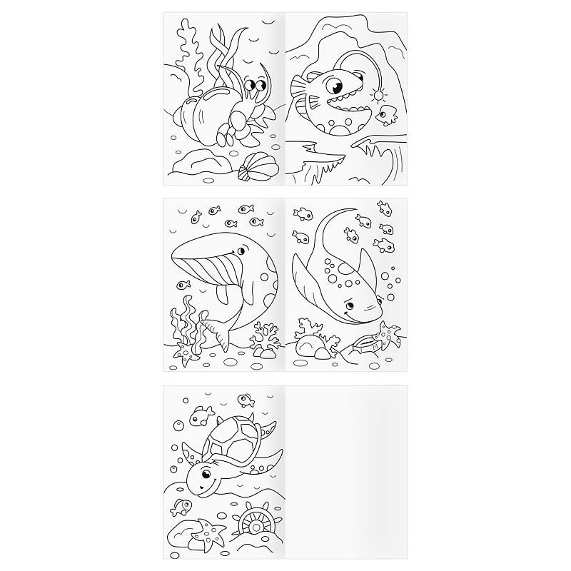 Раскраска А4,  8 стр., ТРИ СОВЫ "Любимые животные"