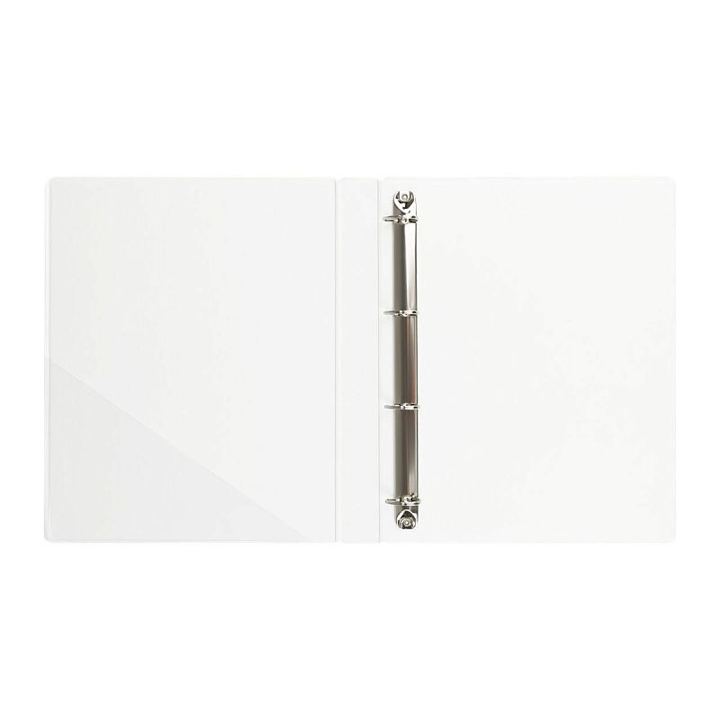 Папка на 4 кольцах OfficeSpace, панорама, 35мм, ПВХ, белая 