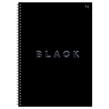 Тетрадь 96л., А4, клетка, на гребне BG "Just black", soft-touch ламинация, выб. лак