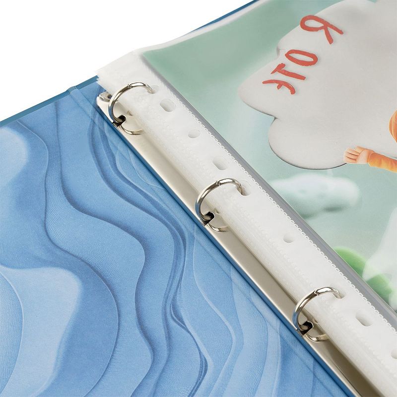 Папка-портфолио 7БЦ А4 BG, на 4 кольцах для школьника, 20 файлов, 10 вкладышей 