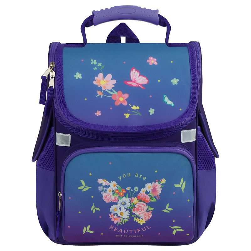 Ранец ArtSpace Junior "Beautiful" 37*28*21см, 1 отделение, 3 кармана, анатомическая спинка 