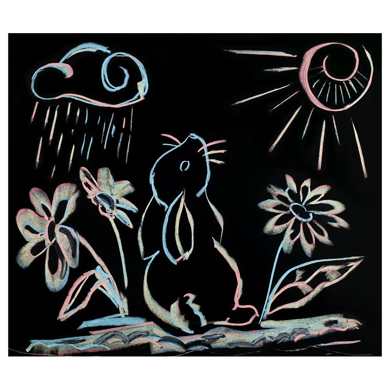 Мелки радужные для асфальта Мульти-Пульти 4цв., 4шт, картонная упаковка с держателем 