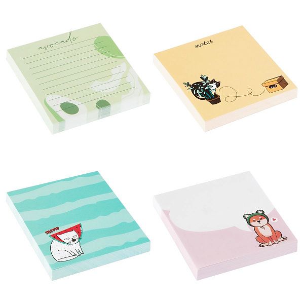 Блок для записей MESHU 8,5*8,5см, 100л., на склейке, в ассортименте