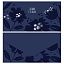 Конверт для денег MESHU "Blue flowers", 85*164мм, soft-touch, фольга