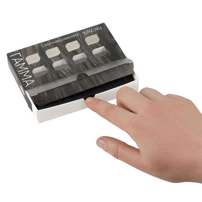 Пастель художественная Гамма , 8цв., половинки, "темные тона" картон.упак.