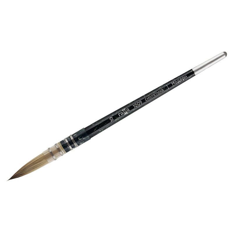 Кисть художественная синтетика Гамма "Модерн", круглая №10, французское крепление, короткая ручка