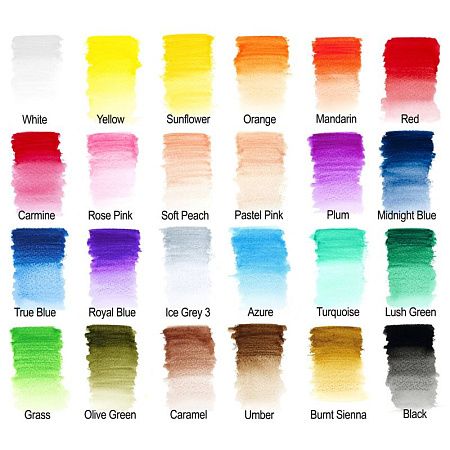 Набор акварельных карандашей Winsor&Newton, 24цв., метал. коробка