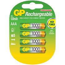 Аккумулятор GP AAA (HR03) 1000mAh 4BL